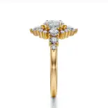Pierścionek z owalnym diamentem 0.40 ct SBPZ_036